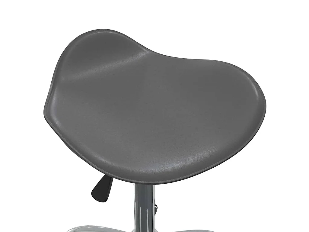 Chaise pivotante de salle à manger Gris Similicuir
