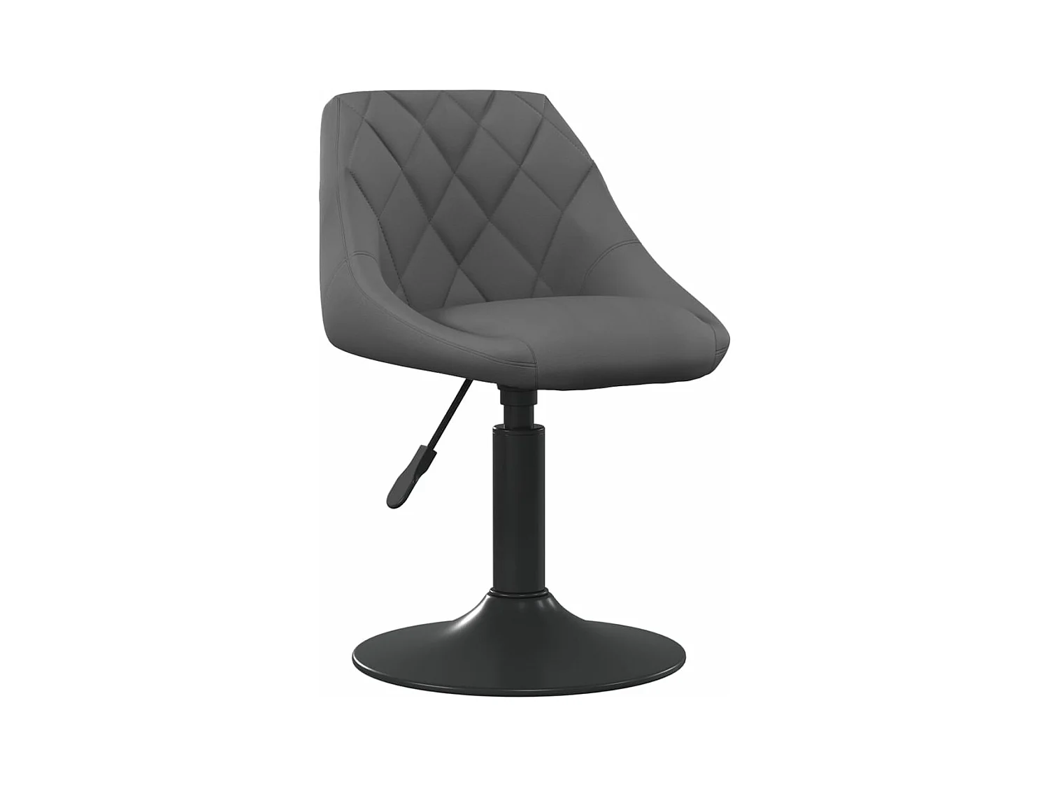 Chaise de salle à manger Gris foncé Velours