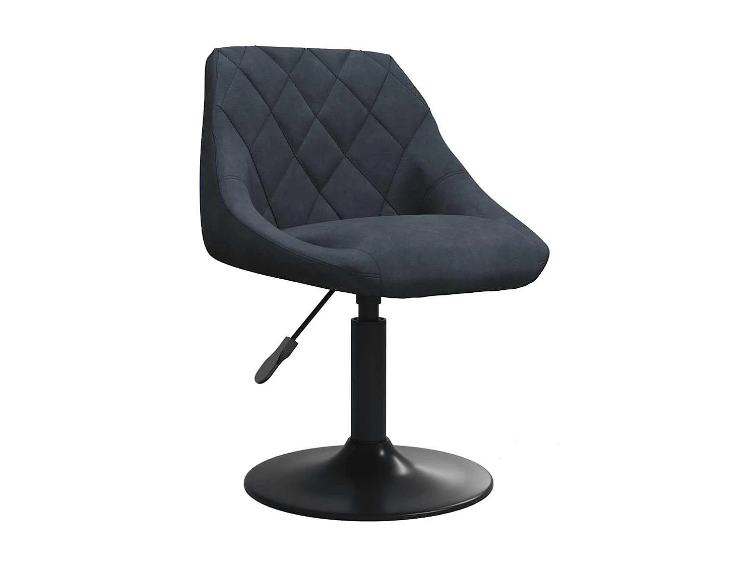 Chaise de salle à manger Gris foncé Velours