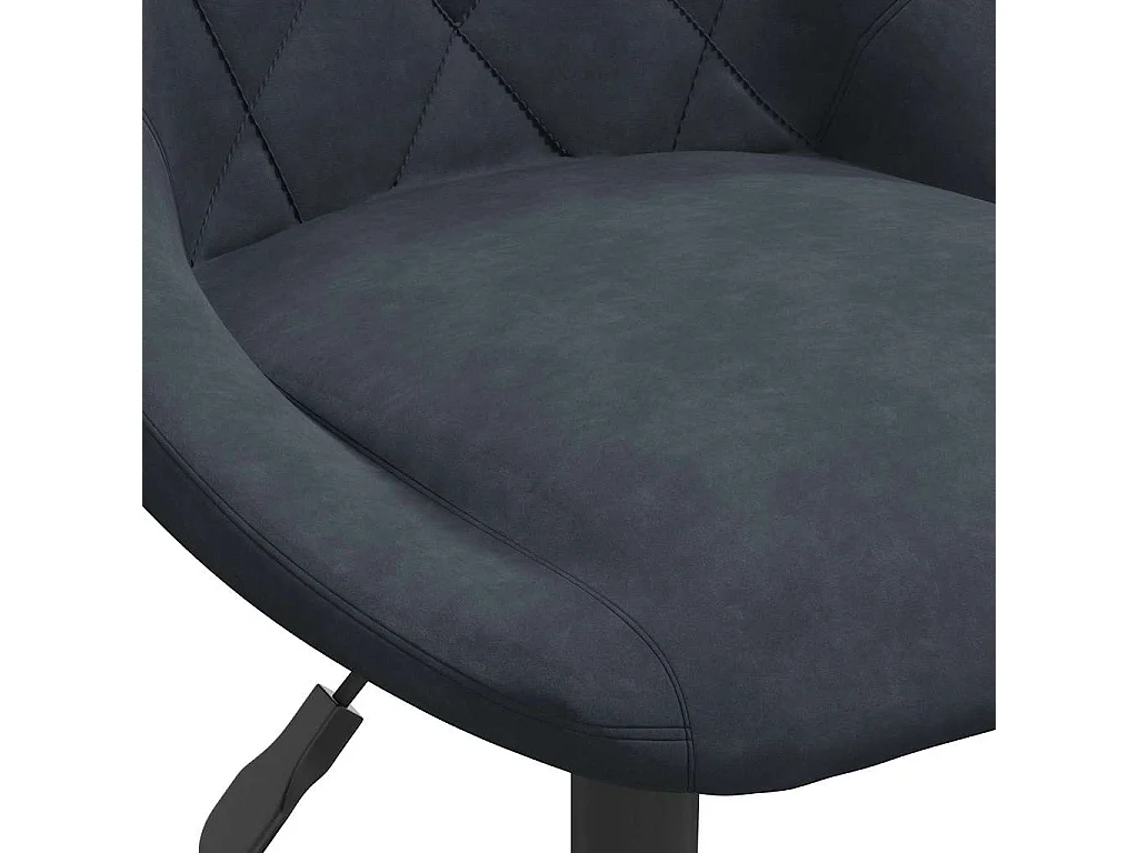 Chaise de salle à manger Gris foncé Velours