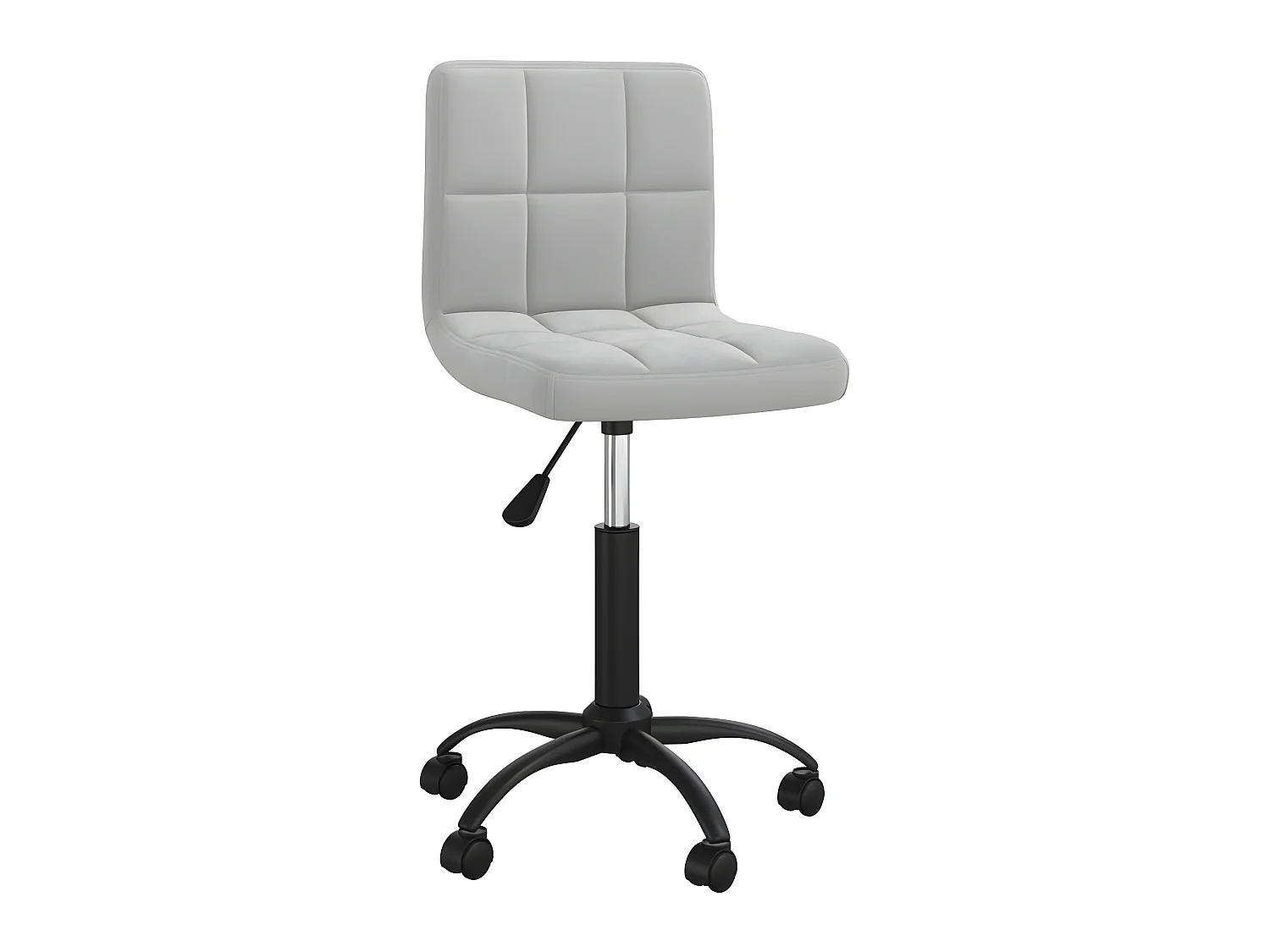 Chaise pivotante de salle à manger Gris clair Velours