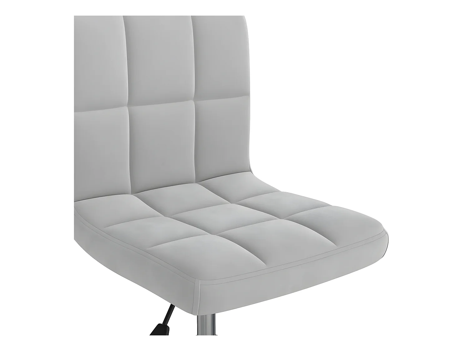 Chaise pivotante de salle à manger Gris clair Velours