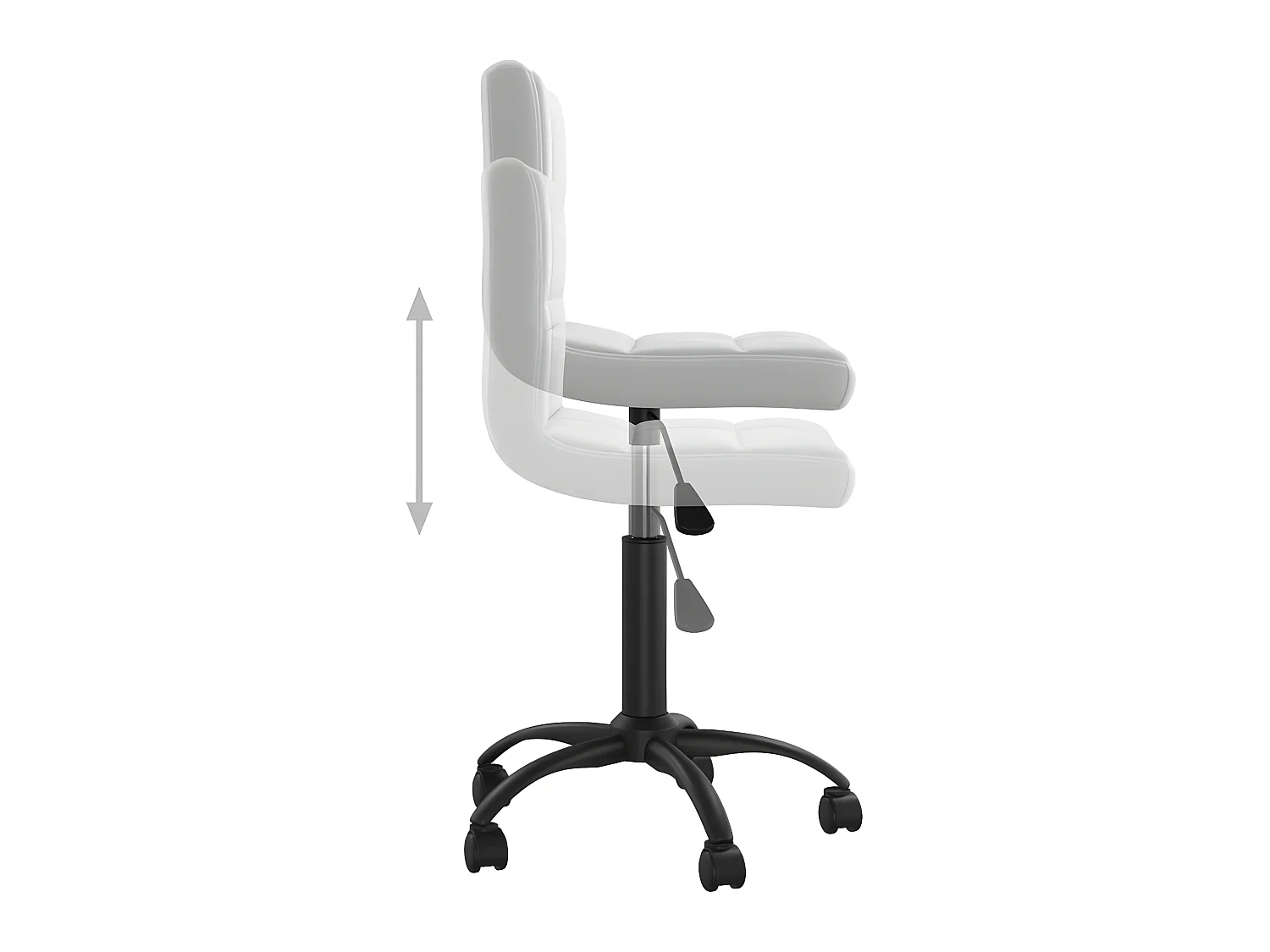 Chaise pivotante de salle à manger Gris clair Velours