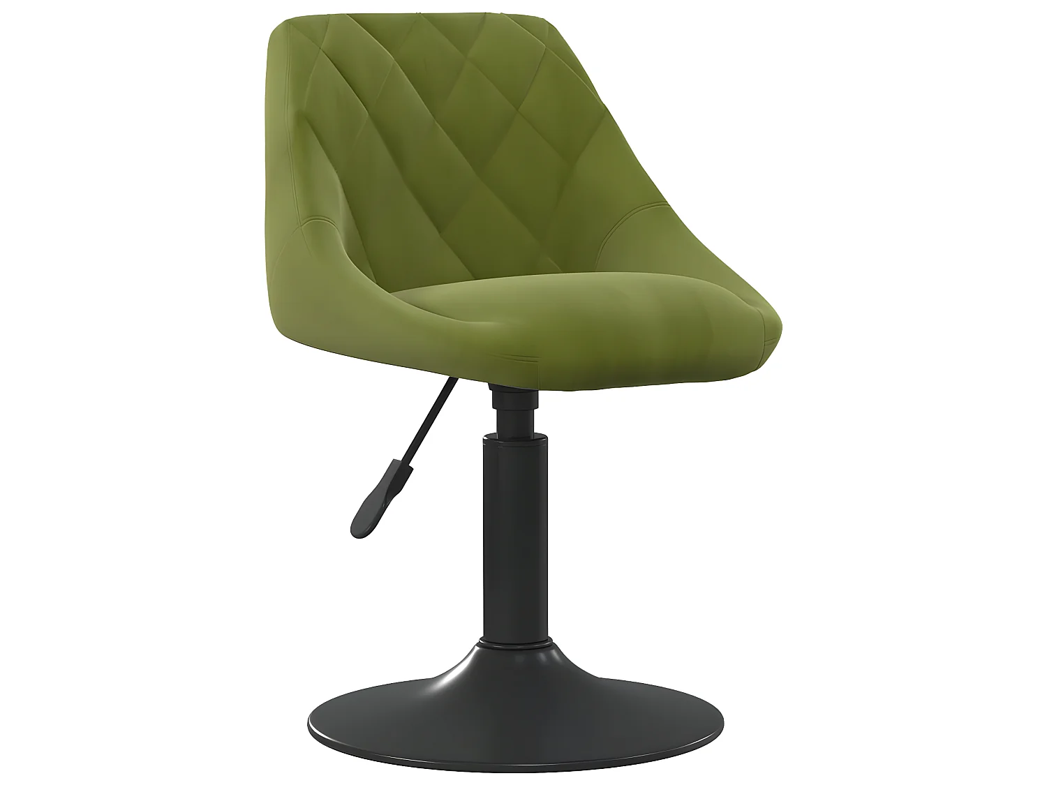 Chaises pivotantes à manger lot de 2 vert clair velours