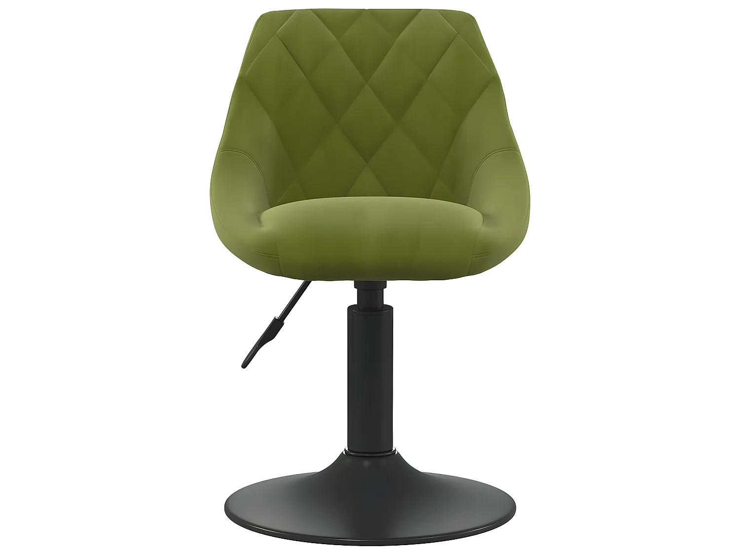 Chaises pivotantes à manger lot de 2 vert clair velours