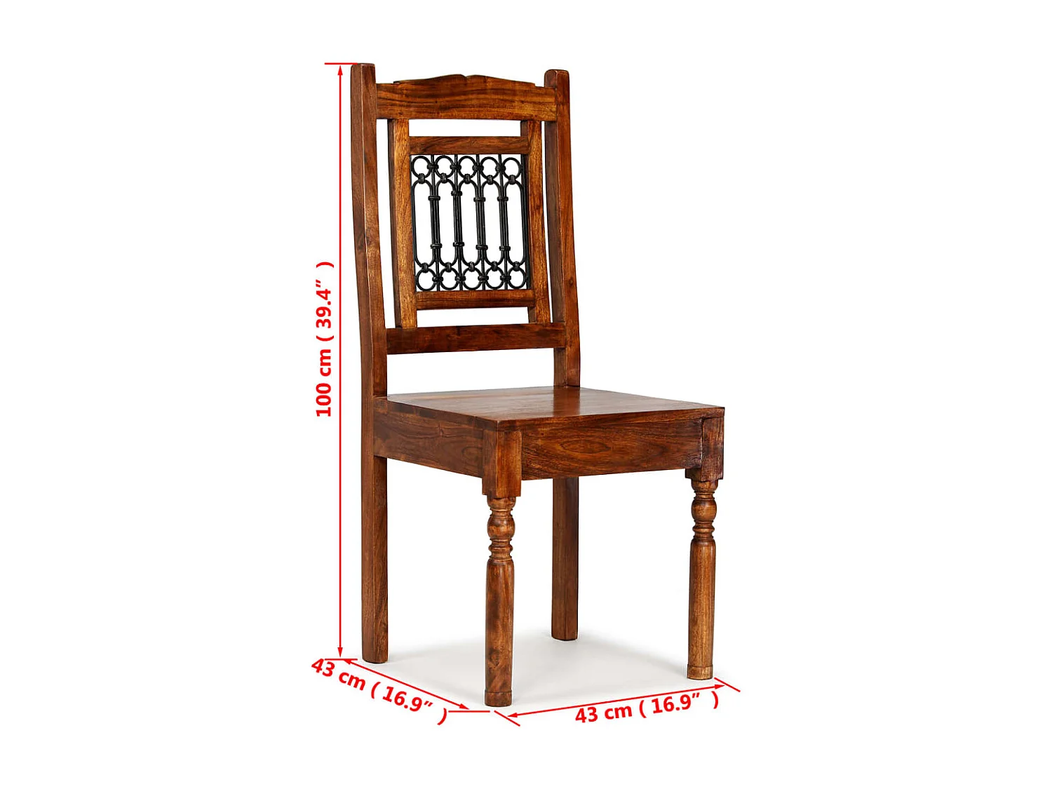 Chaises à manger lot de 2 Bois finition couleur miel classique