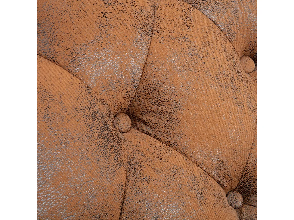 Chaise longue kunstsuède bruin