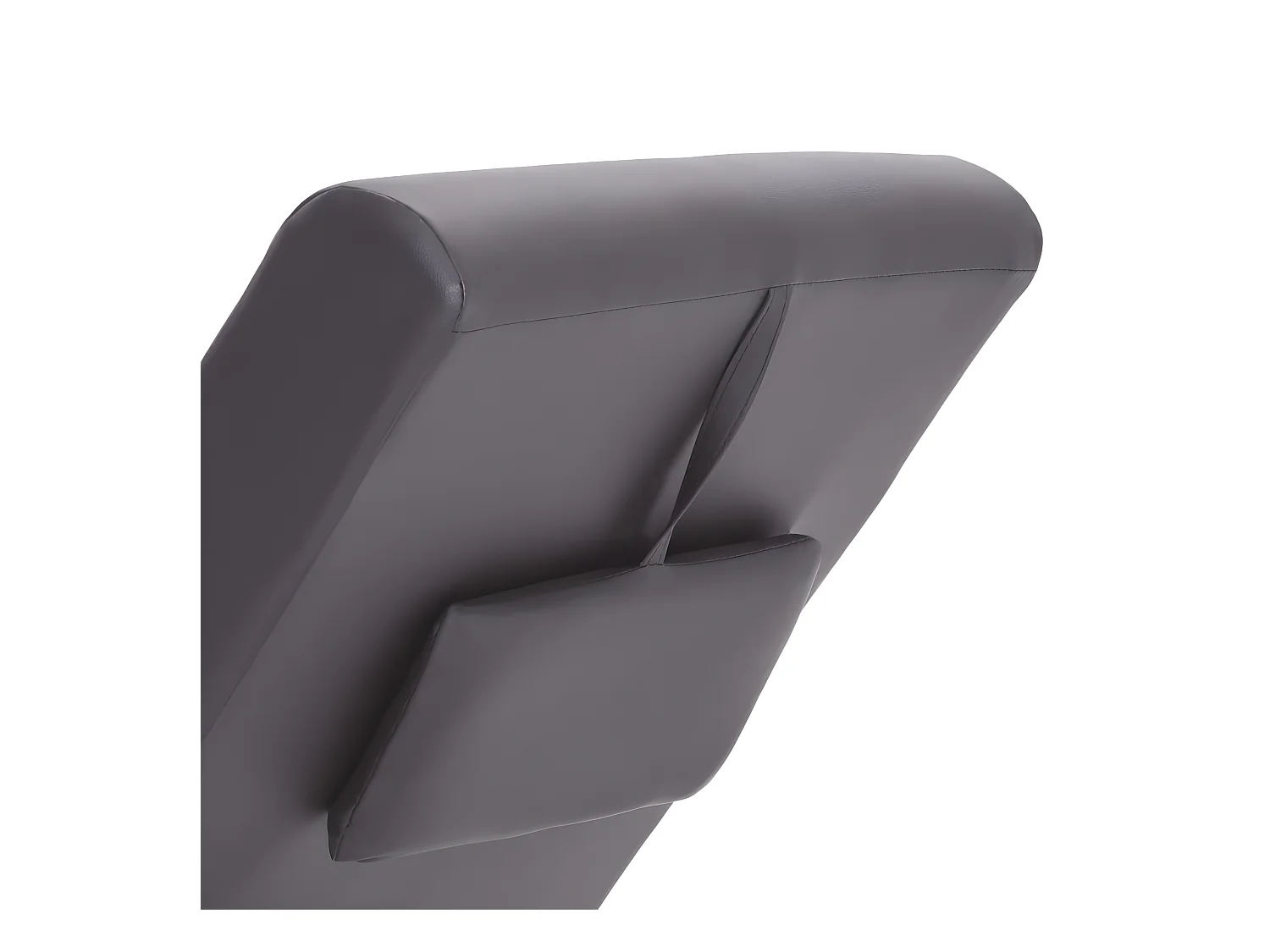 Chaise longue avec oreiller Gris Similicuir