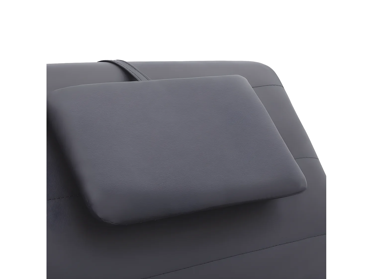Chaise longue avec oreiller Gris Similicuir