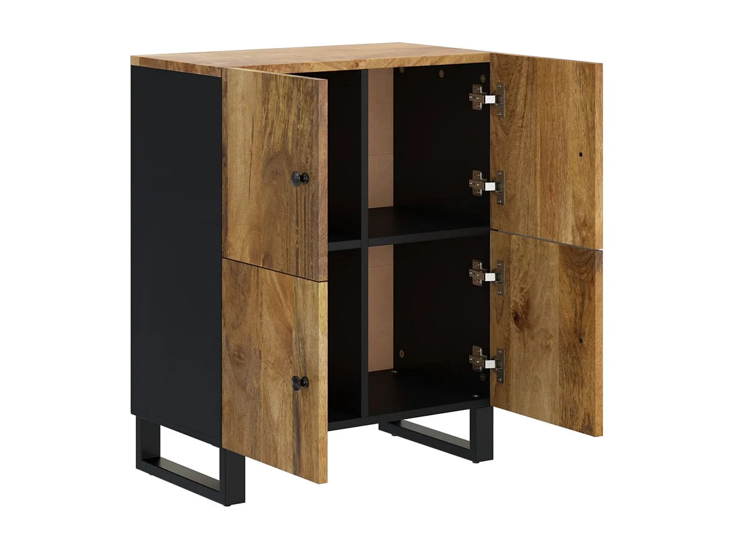 Sideboard mit 4 Türen 60x33x75 cm Massivholz Mango