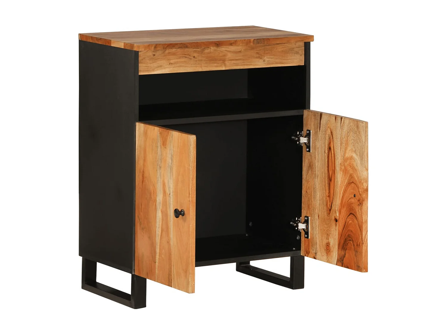Buffet avec 2 portes 60x33x75 cm bois massif d'acacia