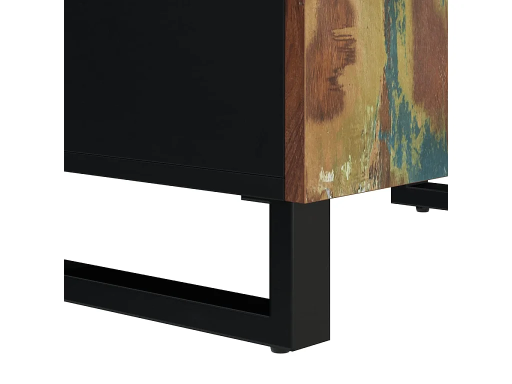 Buffet avec 2 portes 60x33x75 cm bois massif de récupération