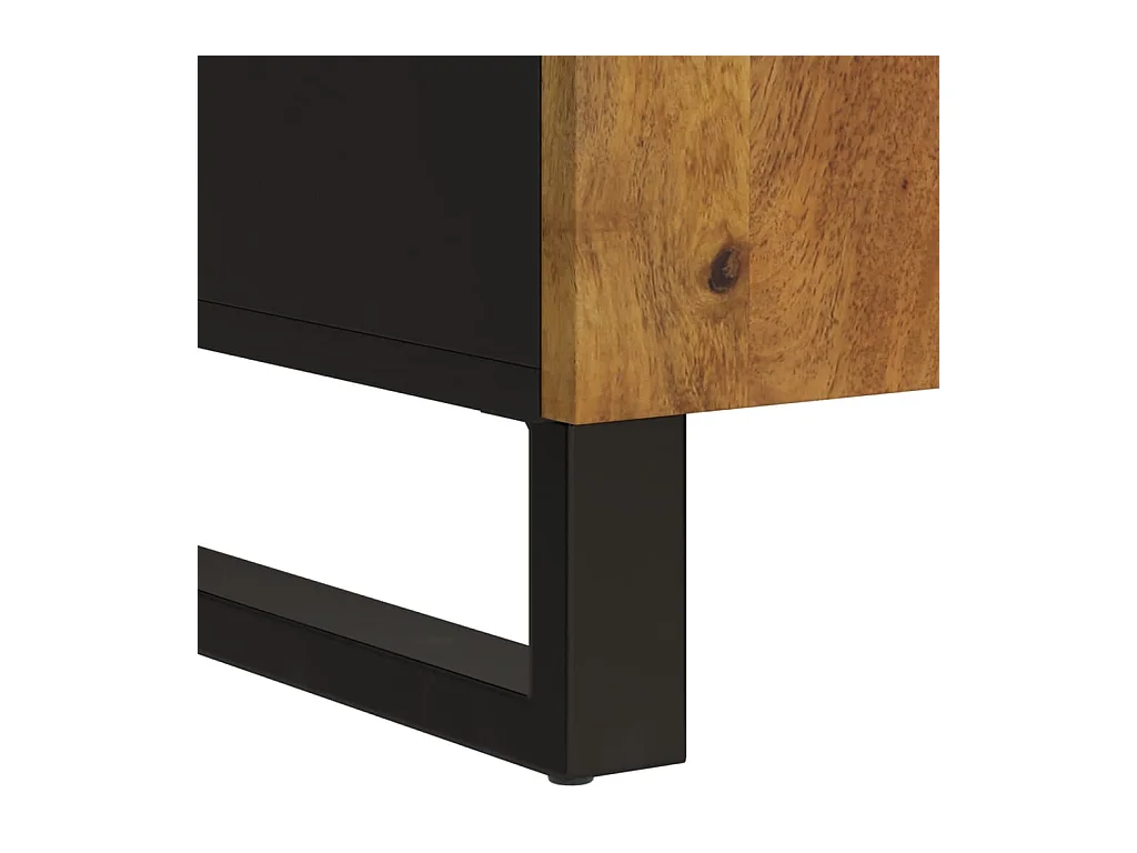 Buffet avec 2 portes 90x33x75 cm bois massif de manguier