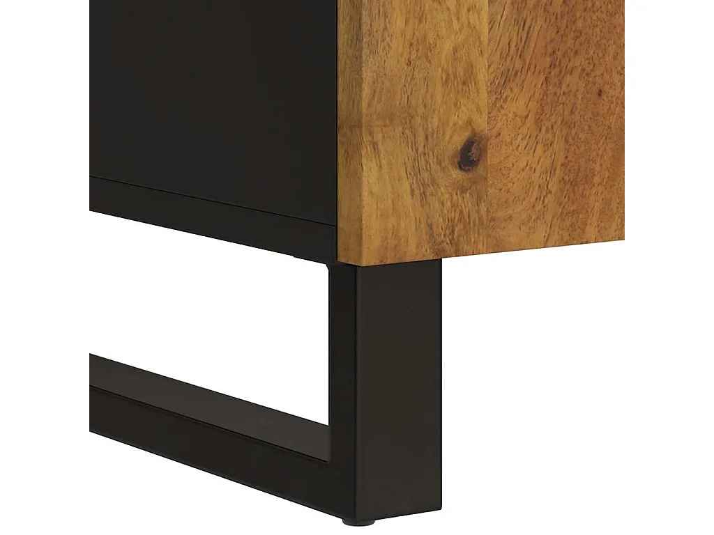 Buffet avec 2 portes 90x33x75 cm bois massif de manguier