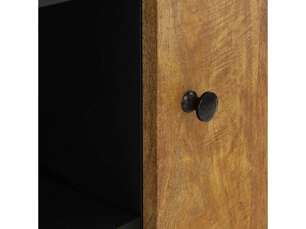 Buffet avec 2 portes 90x33x75 cm bois massif de manguier