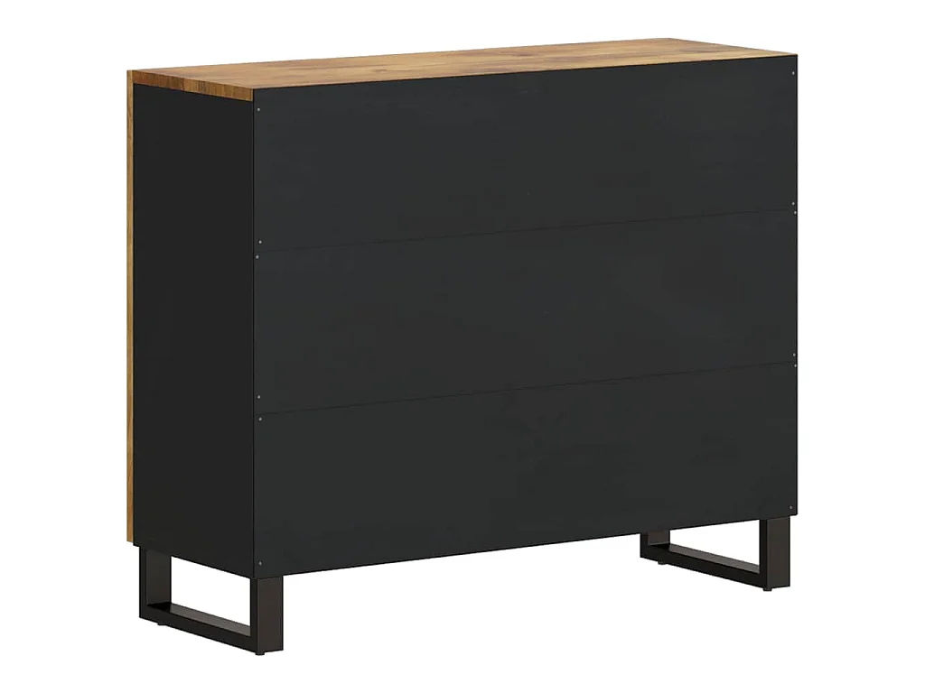 Buffet avec 2 portes 90x33x75 cm bois massif de manguier