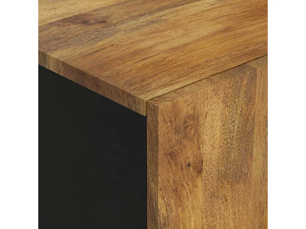 Buffet avec 2 portes 90x33x75 cm bois massif de manguier