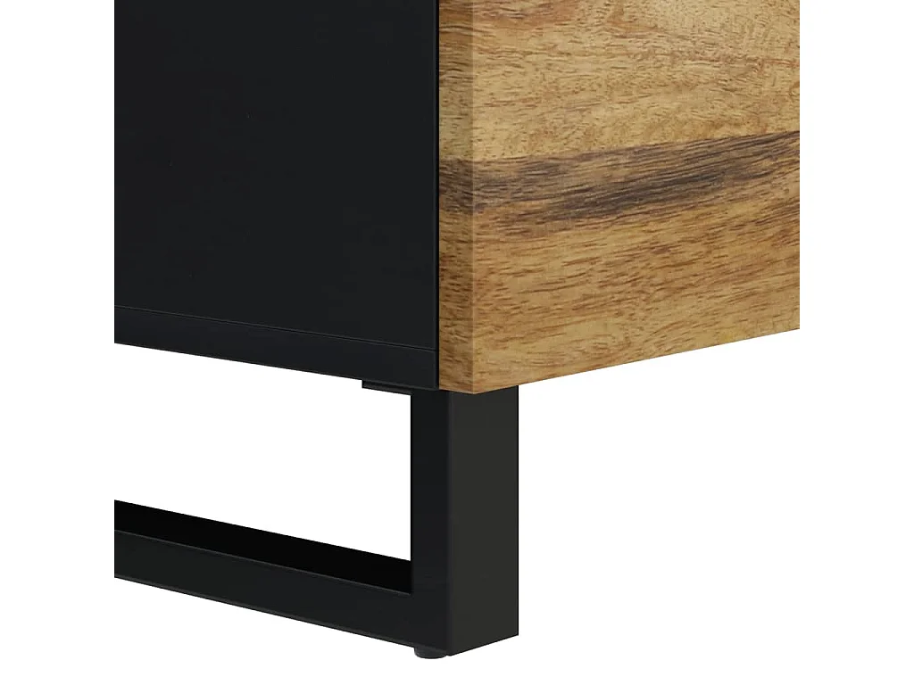 Buffet avec 2 portes 80x33x75 cm bois massif de manguier