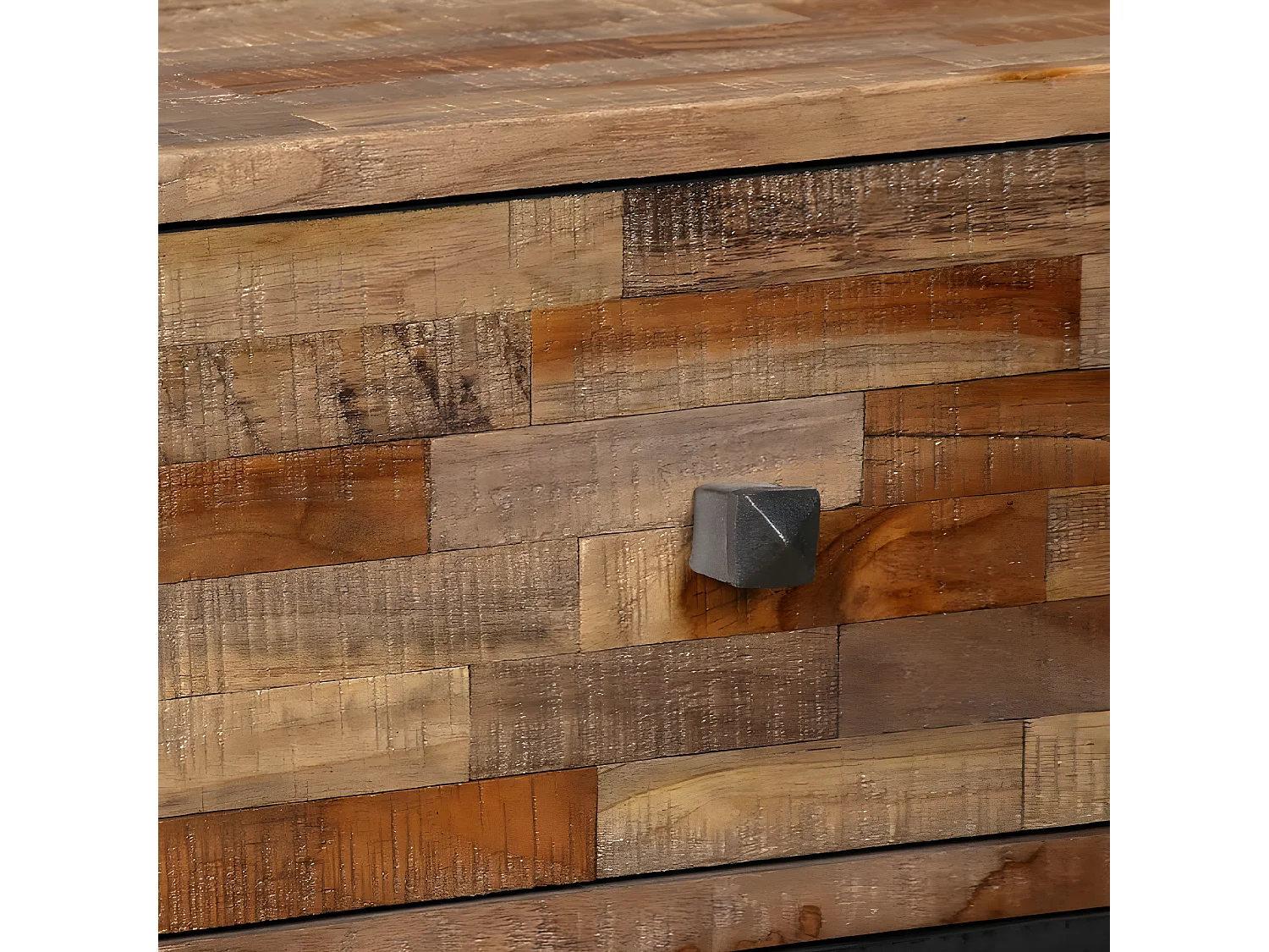 Armoire latérale avec 6 tiroirs Teck massif de récupération