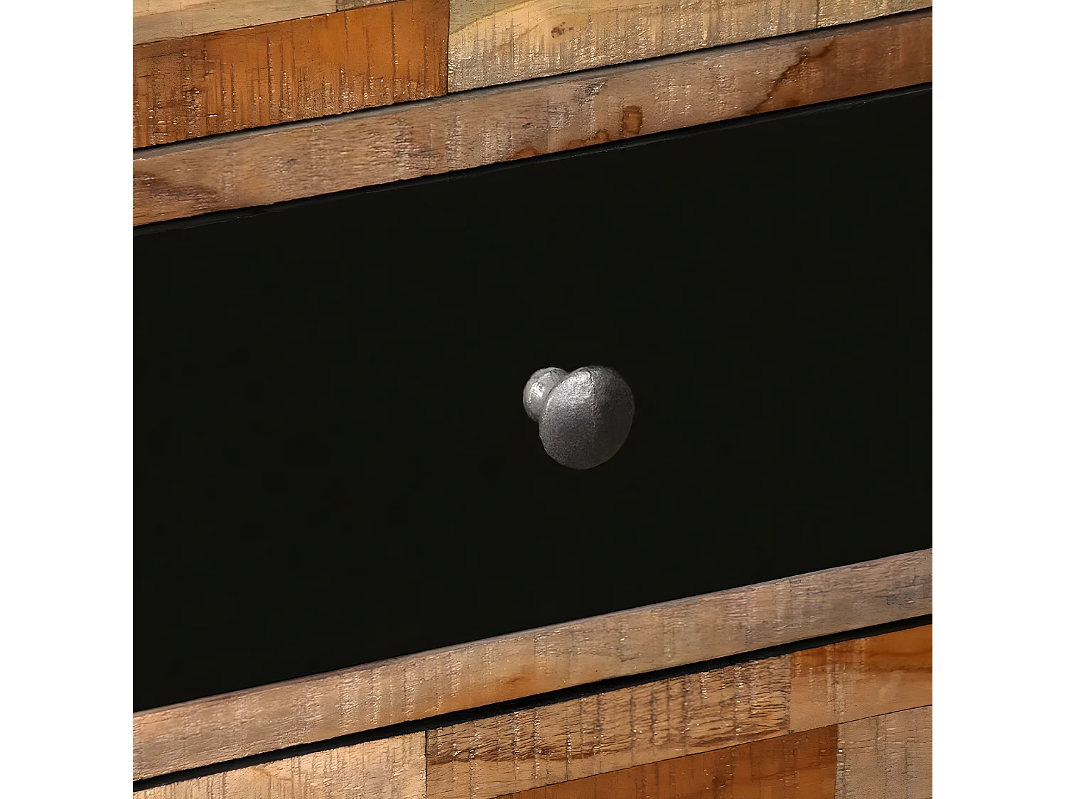 Armoire latérale avec 6 tiroirs Teck massif de récupération