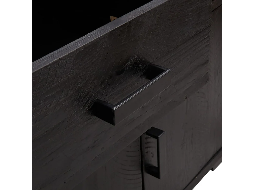 Aparador 110x35x70 cm pinho maciço preto