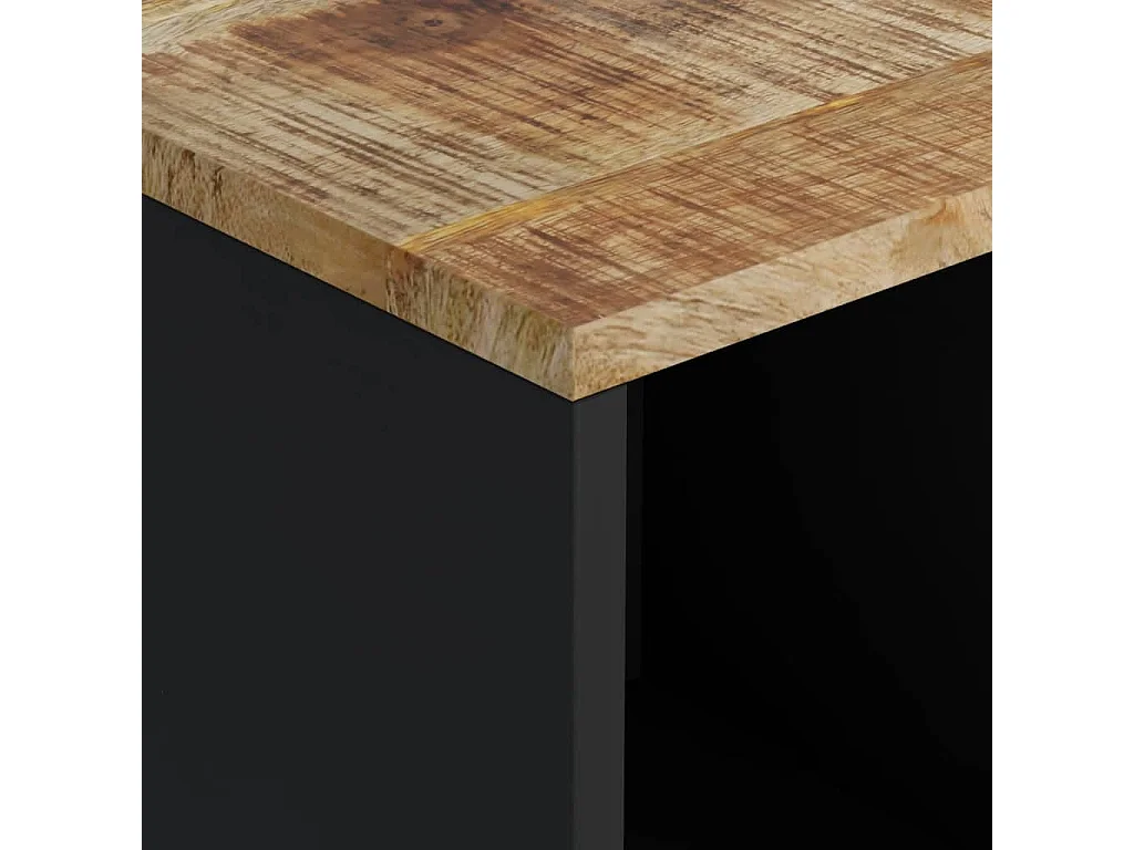 Buffet avec 2 portes 80x33x75 cm bois massif de manguier