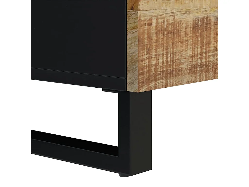 Buffet avec 2 portes 80x33x75 cm bois massif de manguier