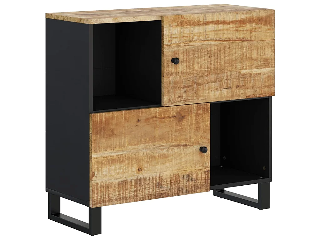 Sideboard mit 2 Türen 80x33x75 cm Massivholz Mango