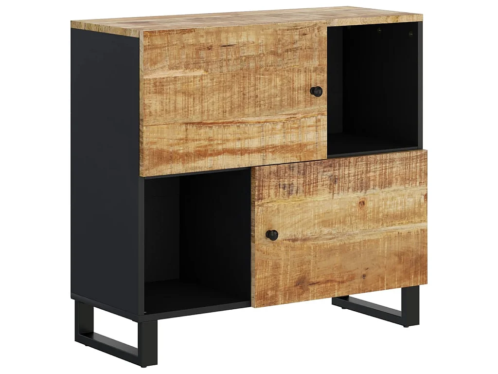Sideboard mit 2 Türen 80x33x75 cm Massivholz Mango