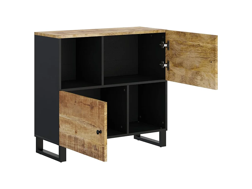 Sideboard mit 2 Türen 80x33x75 cm Massivholz Mango