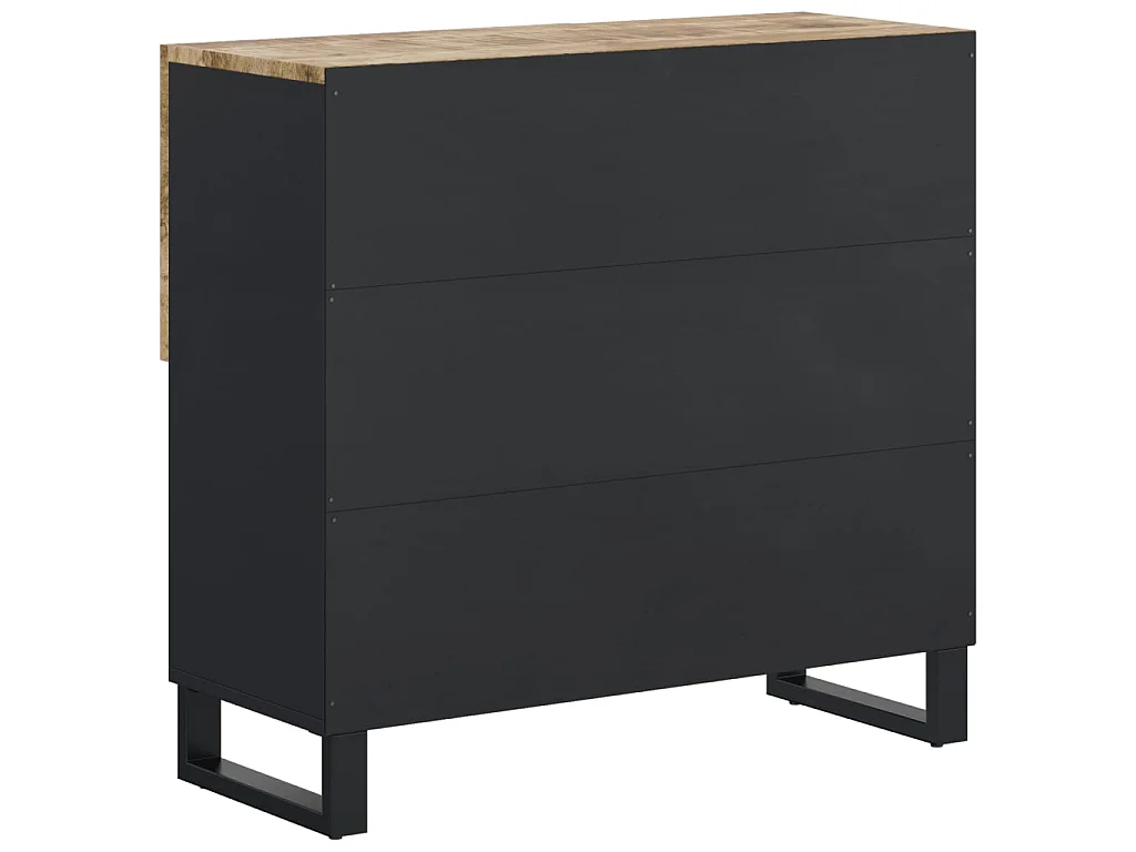 Sideboard mit 2 Türen 80x33x75 cm Massivholz Mango