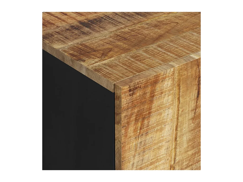 Buffet avec 2 portes 90x33x75 cm bois massif de manguier