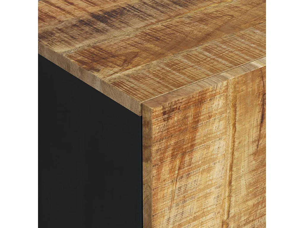 Credenza con 2 Ante 90x33x75 cm in Legno Massello di Mango