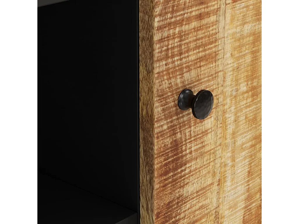 Credenza con 2 Ante 90x33x75 cm in Legno Massello di Mango