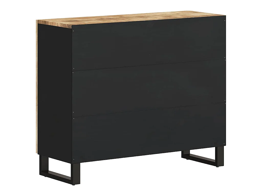 Buffet avec 2 portes 90x33x75 cm bois massif de manguier