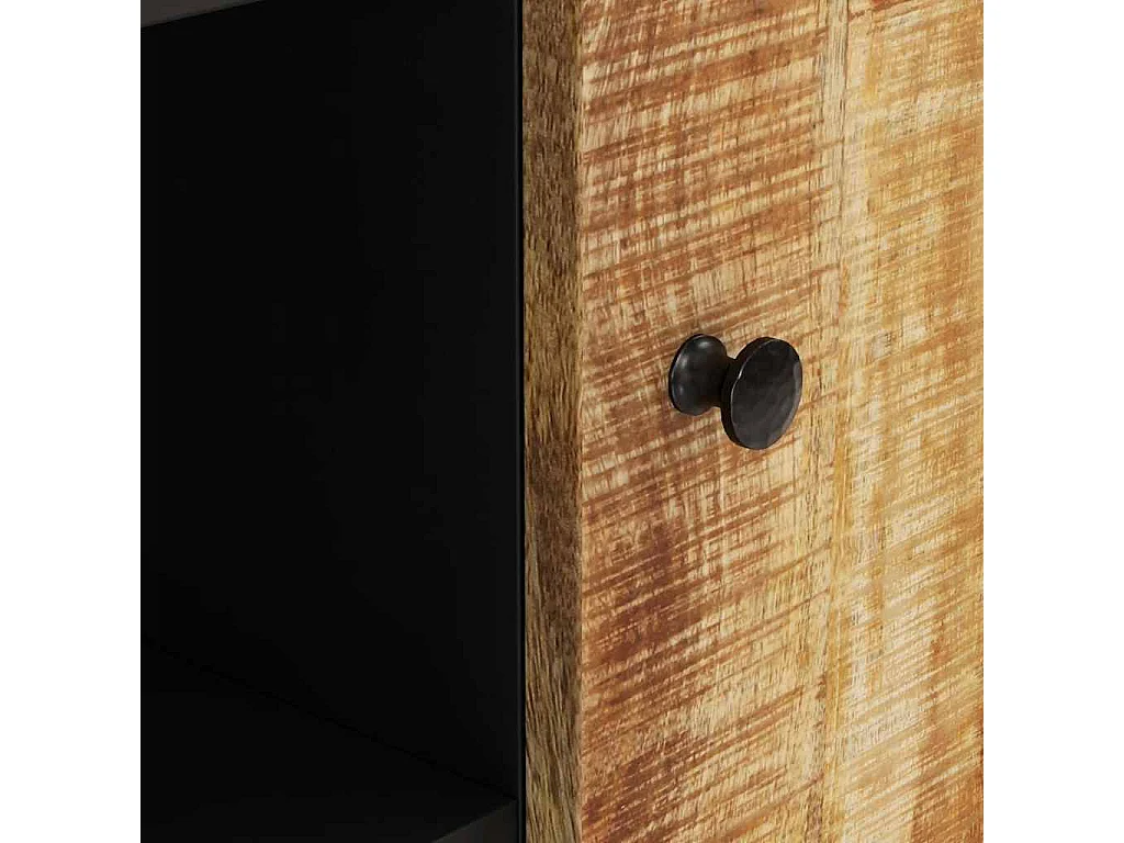 Buffet avec 2 portes 90x33x75 cm bois massif de manguier