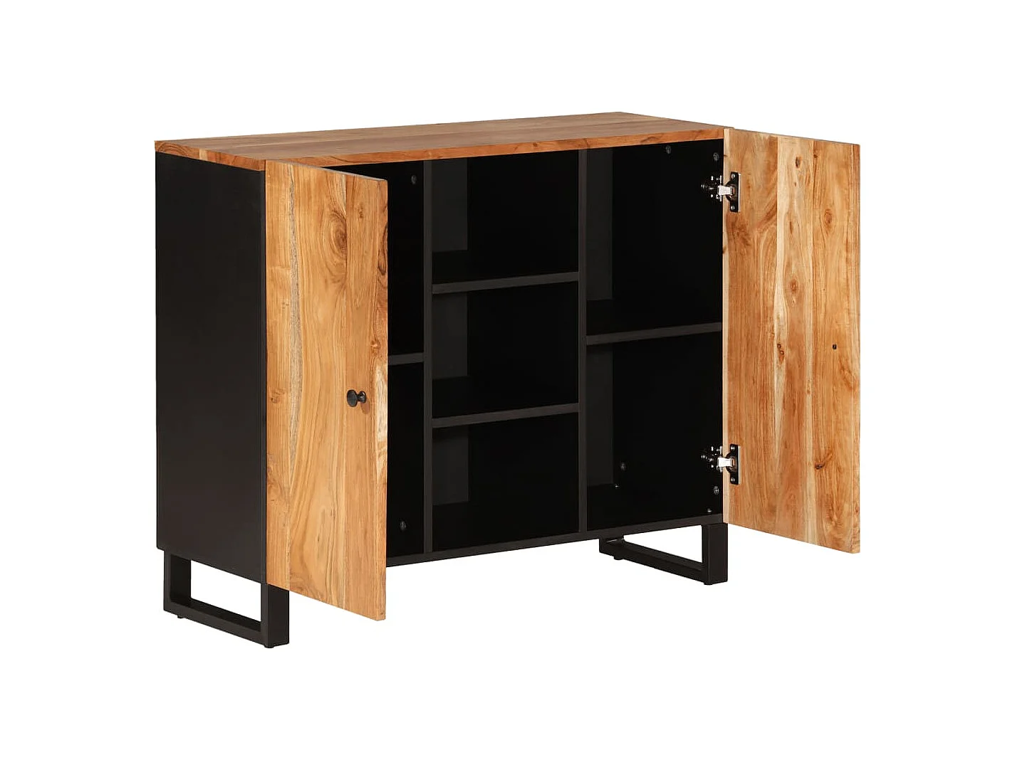 Buffet avec 2 portes 90x33x75 cm bois massif d'acacia
