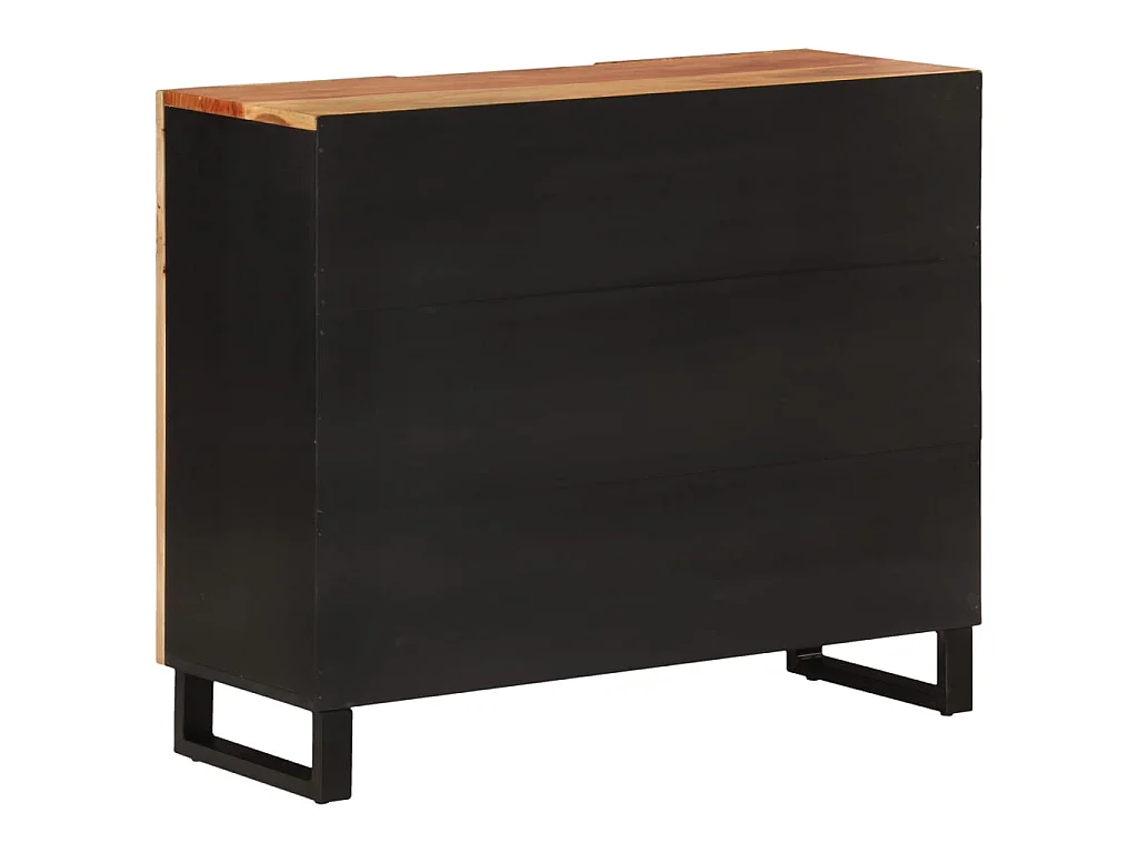 Buffet avec 2 portes 90x33x75 cm bois massif d'acacia