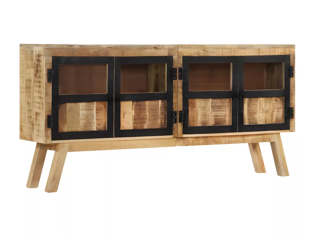 Kauf Unique Sideboard Braun und Schwarz 160x30x76 cm Massivholz Mango