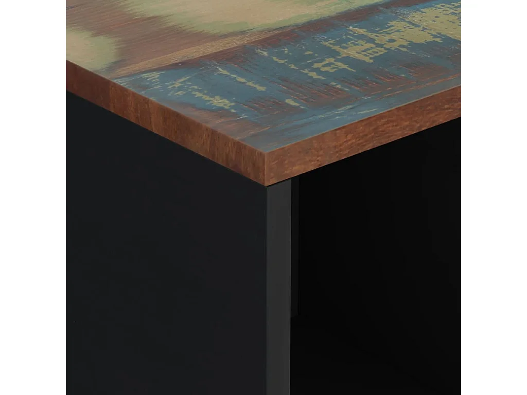 Buffet avec 2 portes 80x33x75 cm bois massif de récupération