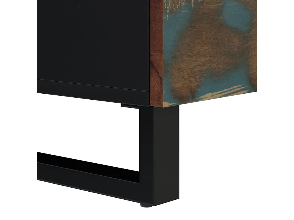 Buffet avec 2 portes 80x33x75 cm bois massif de récupération