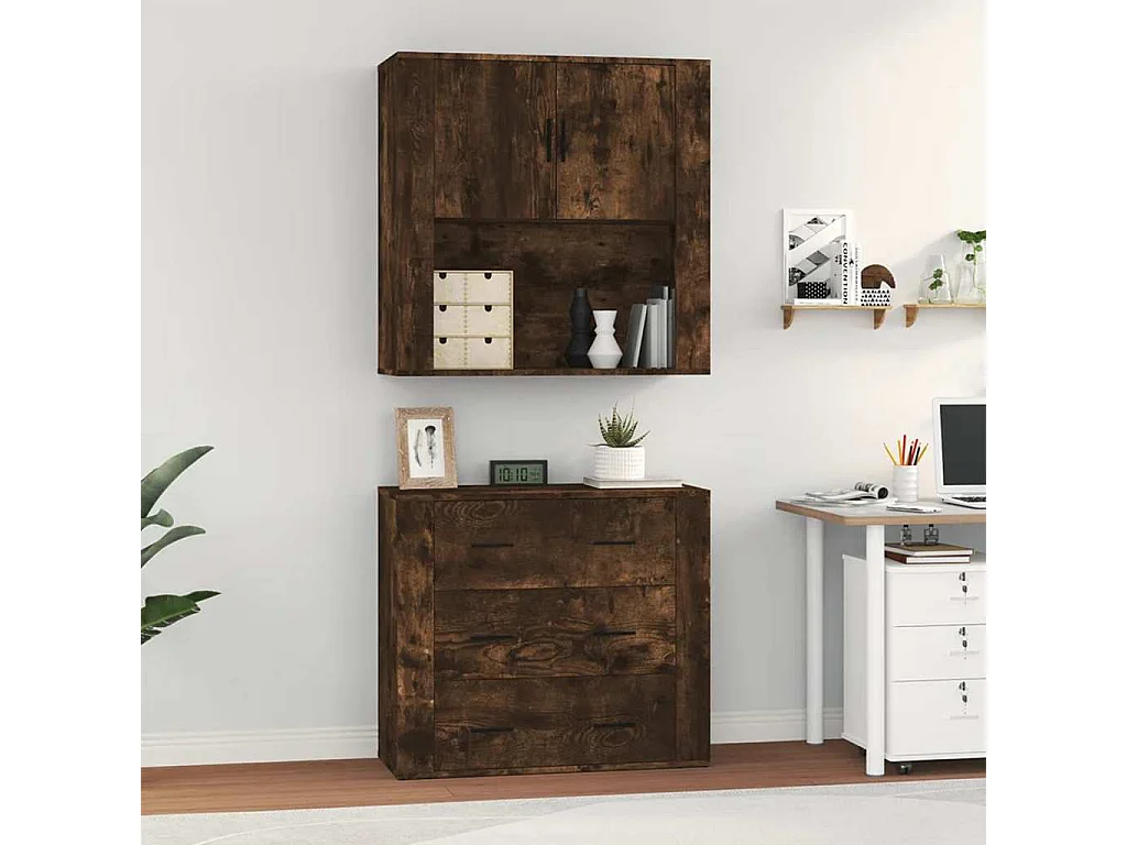 Highboard Räuchereiche Holzwerkstoff
