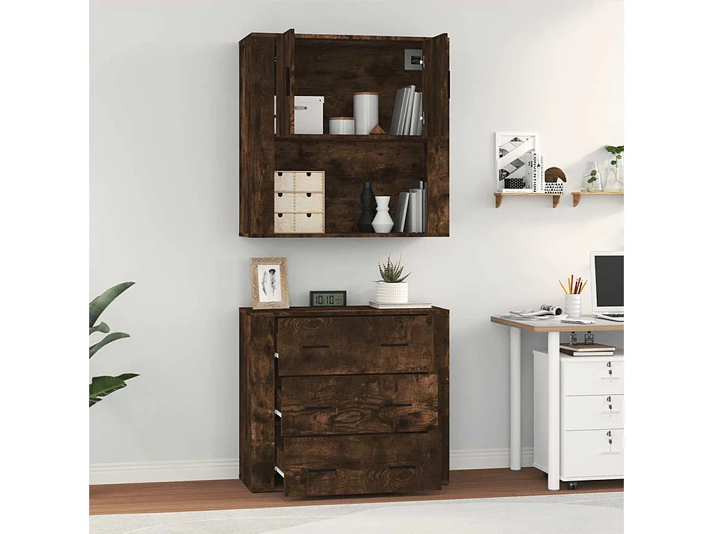 Highboard Räuchereiche Holzwerkstoff