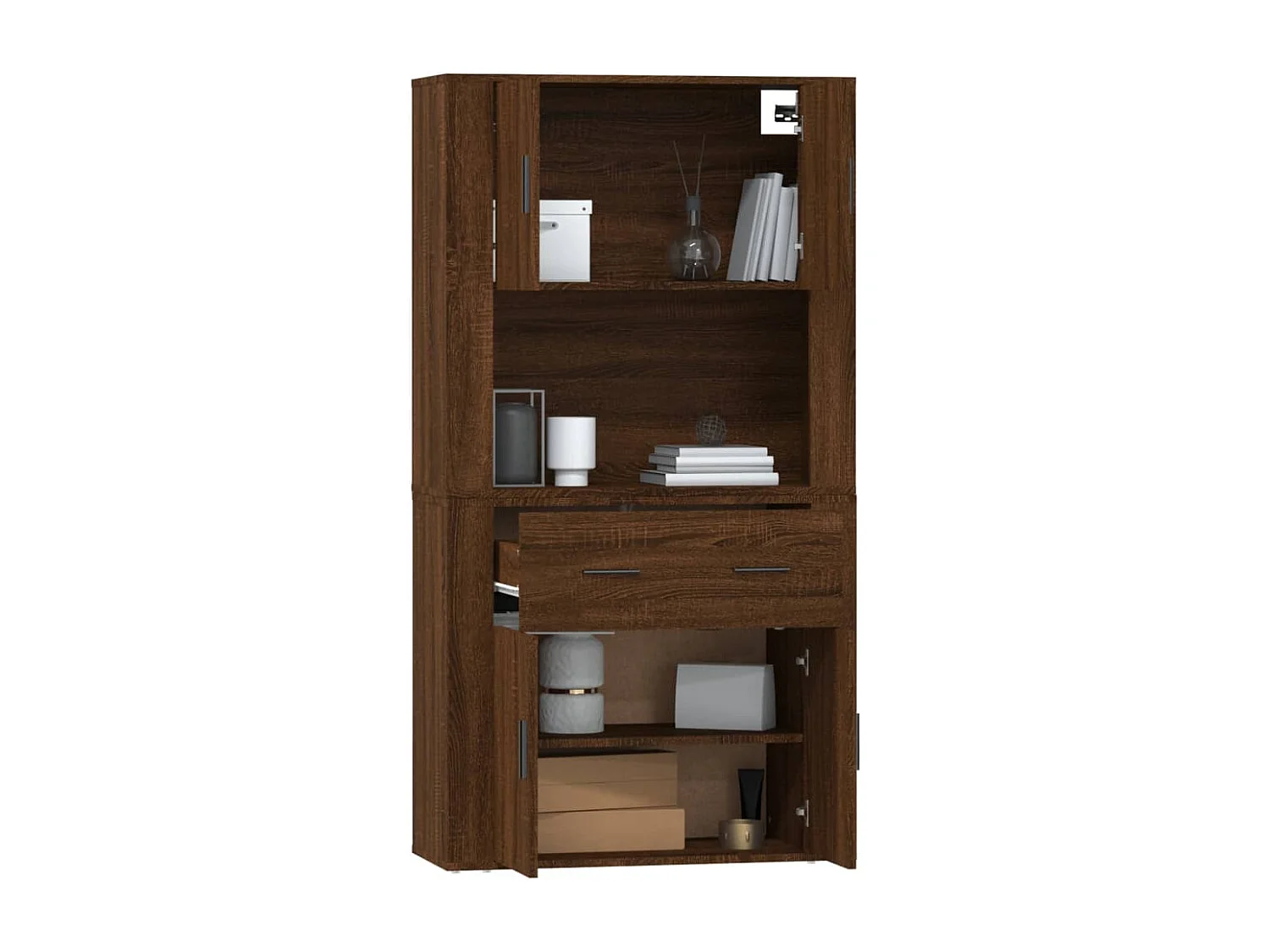 Buffet haut Chêne marron Bois d'ingénierie