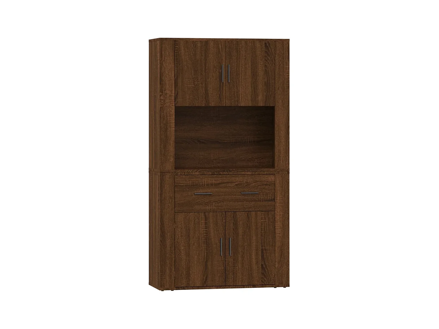 Highboard Braun Eichen-Optik Holzwerkstoff