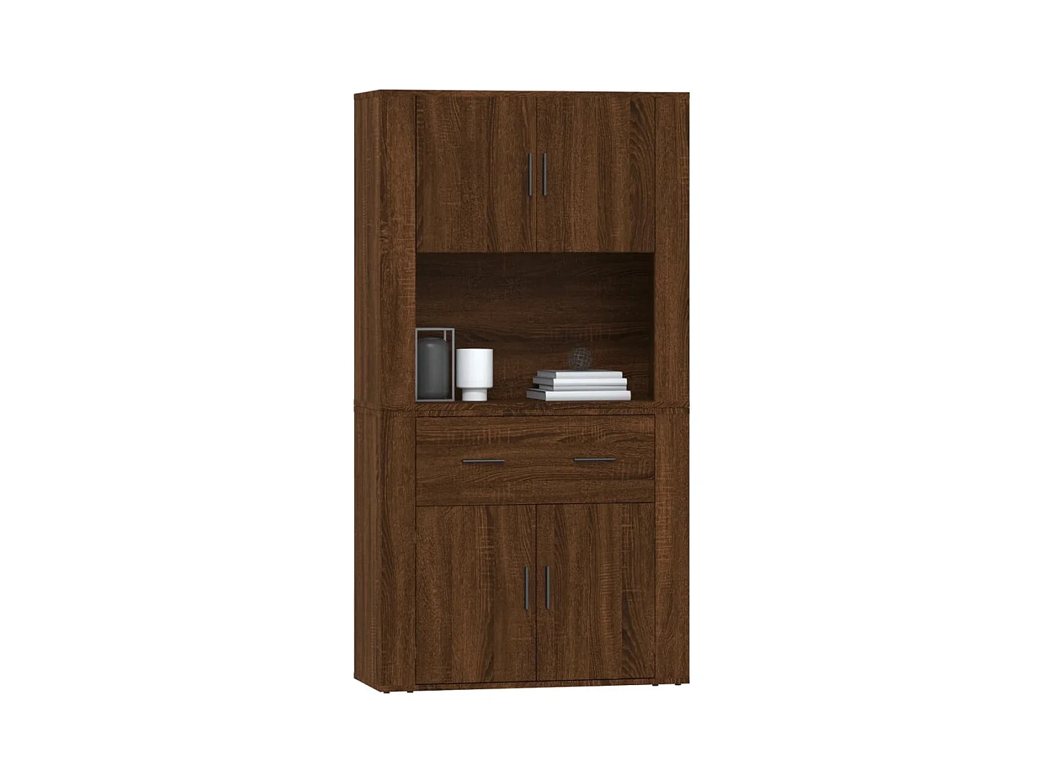 Highboard Braun Eichen-Optik Holzwerkstoff