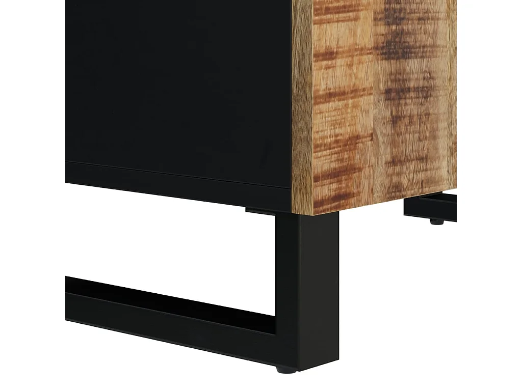 Buffet avec 2 portes 60x33x75 cm bois massif de manguier