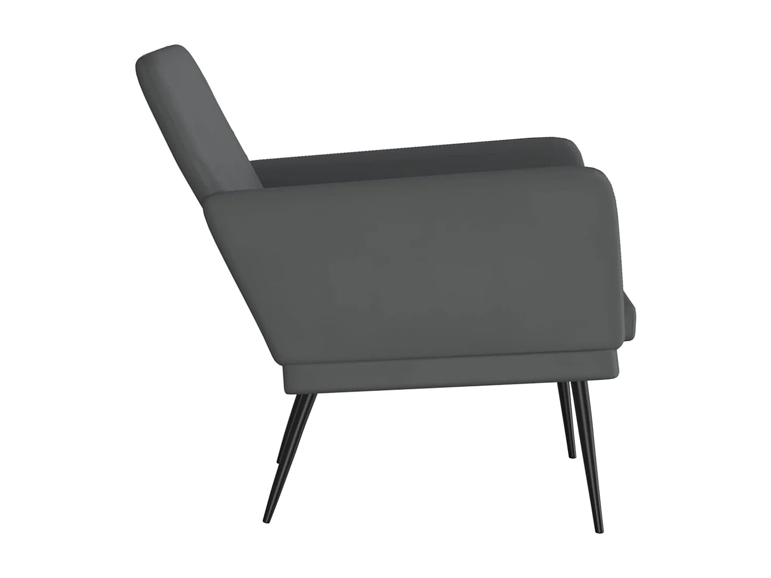 Fauteuil Gris 61x78x80 cm Similicuir