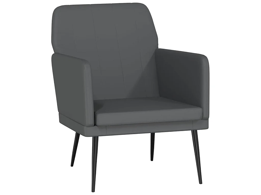 Fauteuil Gris 61x78x80 cm Similicuir