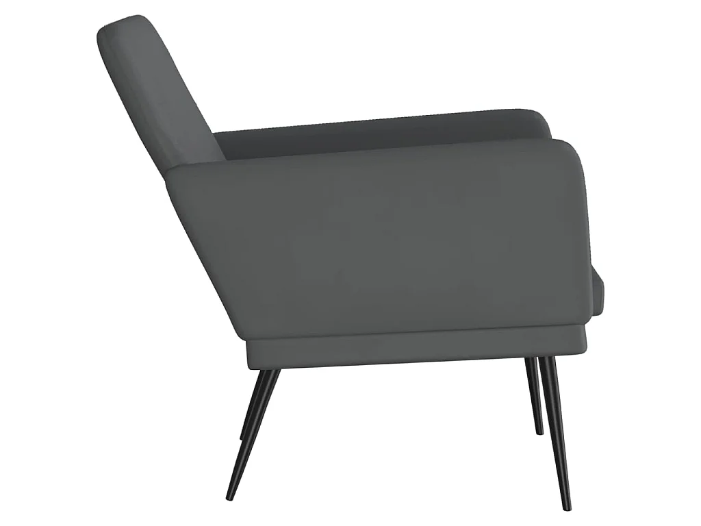 Fauteuil Gris 61x78x80 cm Similicuir